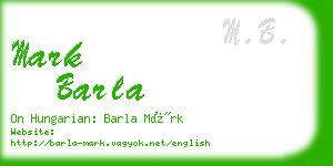 mark barla business card